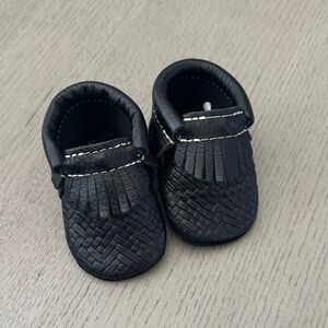 Classic Black Kids Moccasins